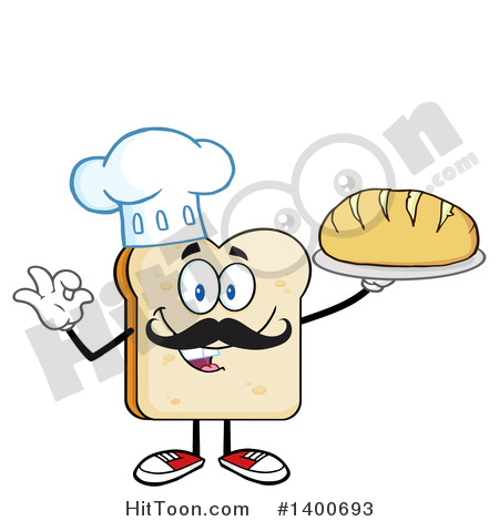 450x470 Bread Mascot Clipart