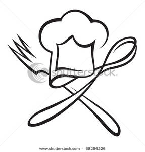 287x300 Hat With Spoon And Fork Clipart Picture