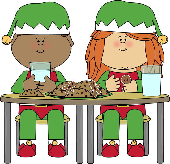 550x533 Elves Eating Christmas Cookies Dibujos Christmas