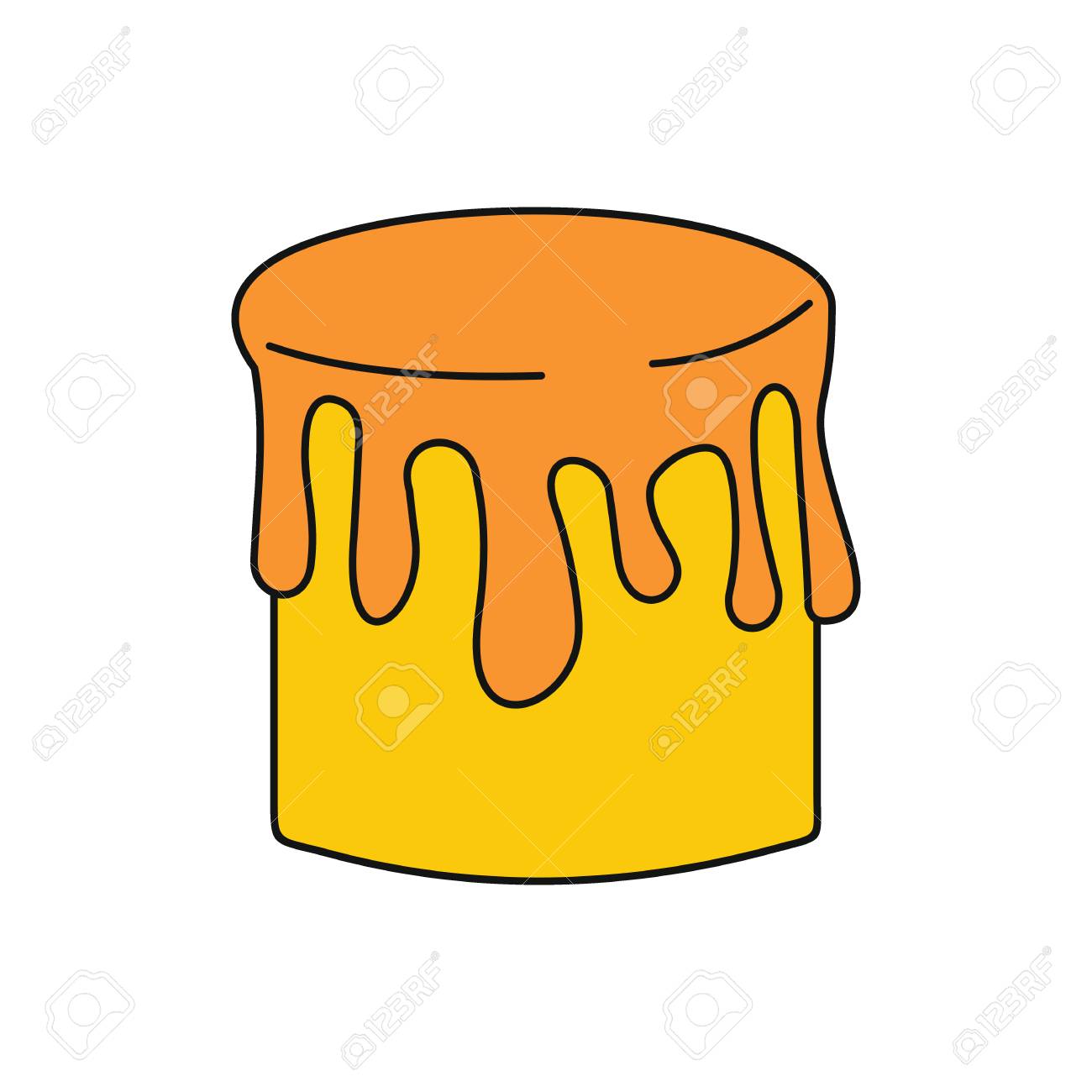 1300x1300 Cake Colorful Bakery Product Cartoon Icon. Vector Illustration