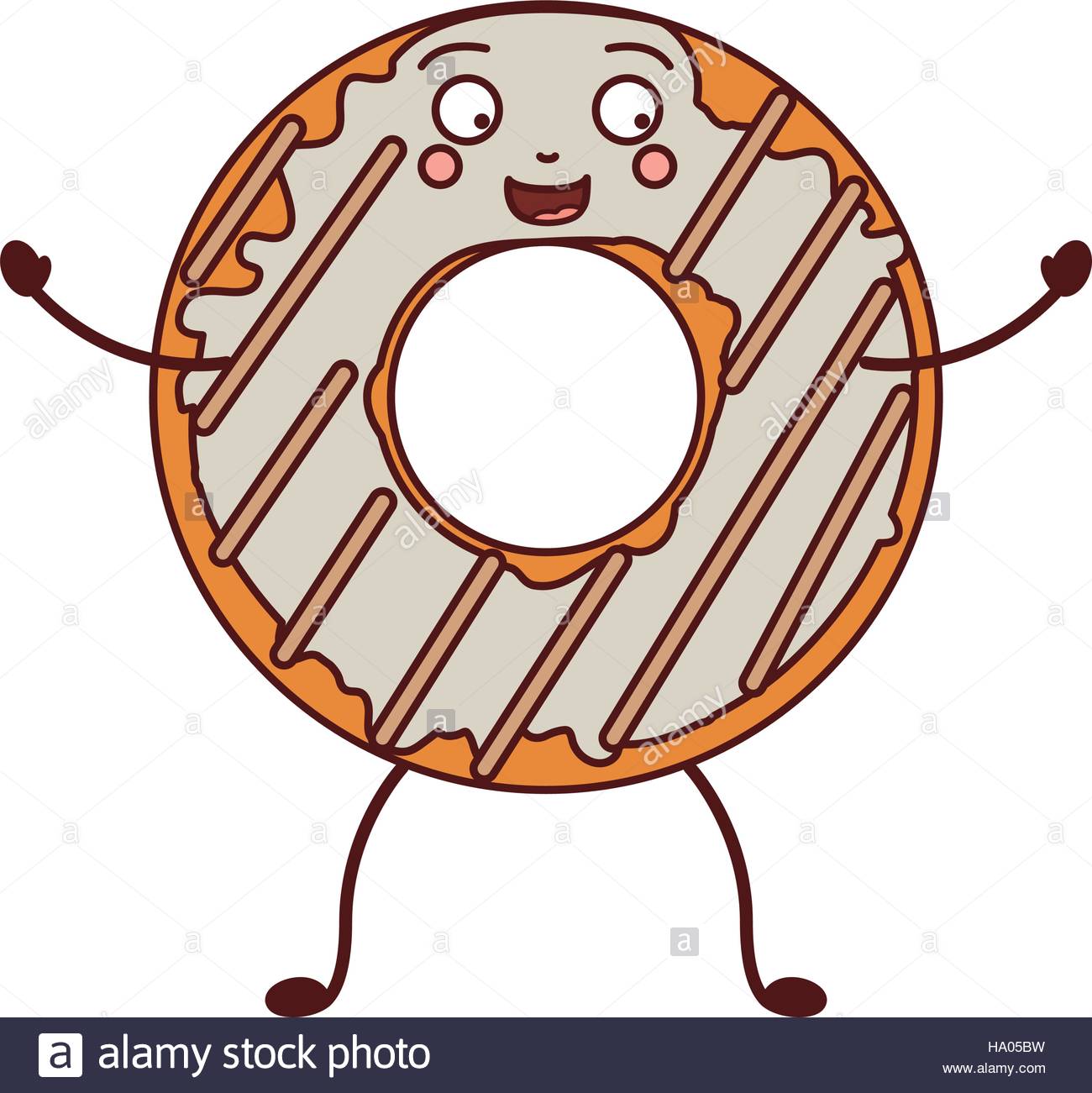 1300x1301 Donut Cartoon Decorated Icon. Dessert Sweet Pastry And Bakery