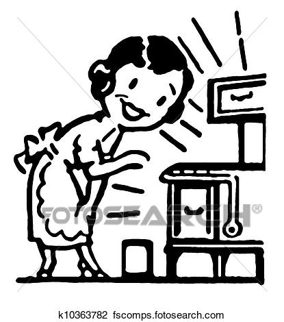 415x470 Clip Art Of A Black And White Version Of A Cartoon Vintage Style