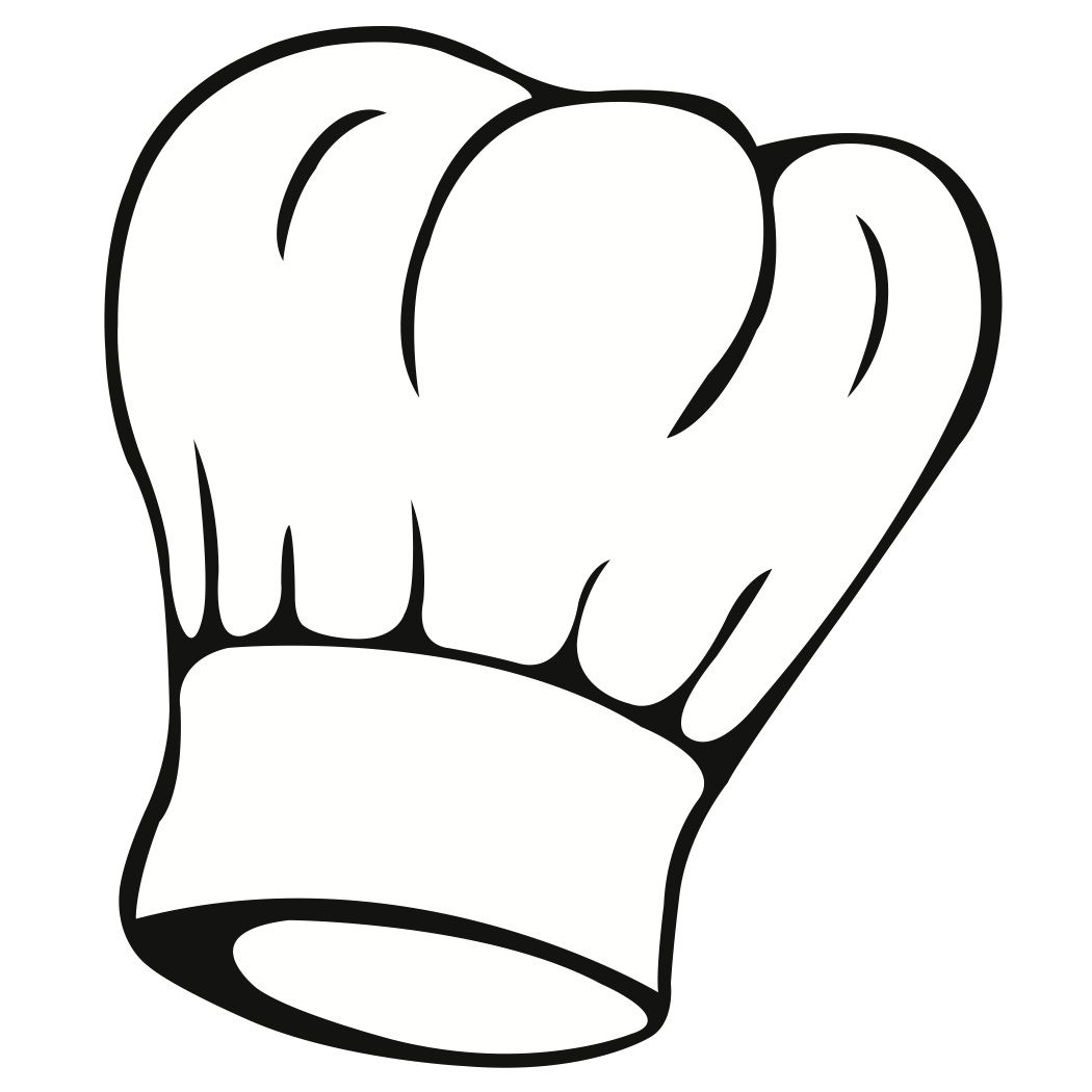 1050x1050 Outlined Chef Hat Clip Art