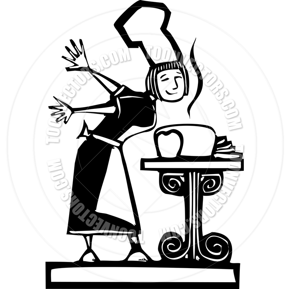 940x940 Woman Chef Baking Bread By Xochicalco Toon Vectors Eps