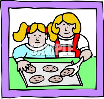 350x332 Mother And Daughter Baking Cookies