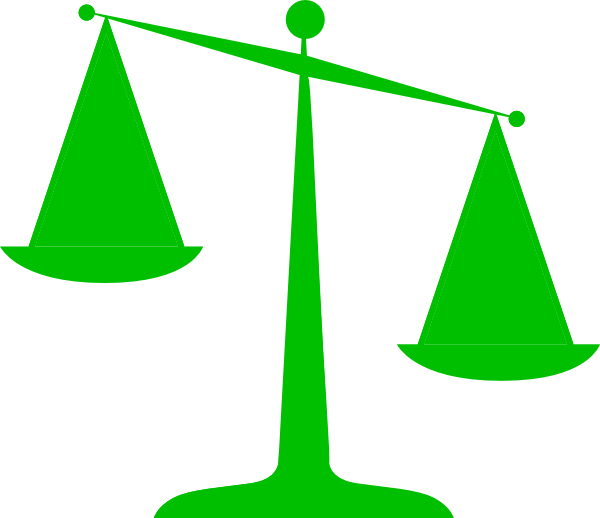 600x518 Scales Of Justice (Green) Clip Art