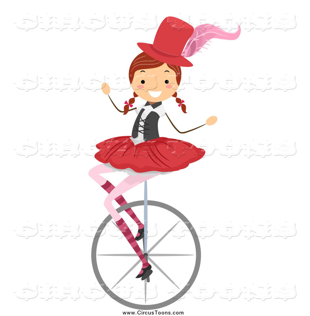 1024x1044 Circus Clipart Of A Happy Girl Balancing On A Unicycle By Bnp