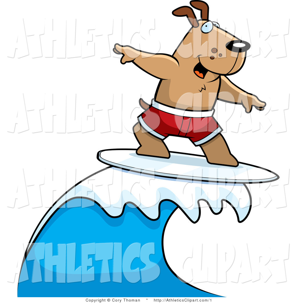 1024x1044 Vector Clip Art Of A Surfing Dog Balancing On A Wave