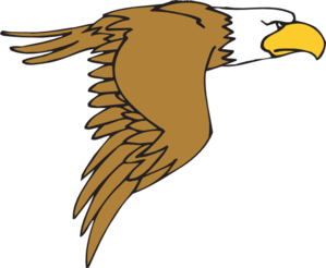 299x246 Flying Bald Eagle Cartoon Clip Art