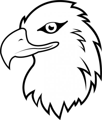 423x500 Black And White Bald Eagle Clipart