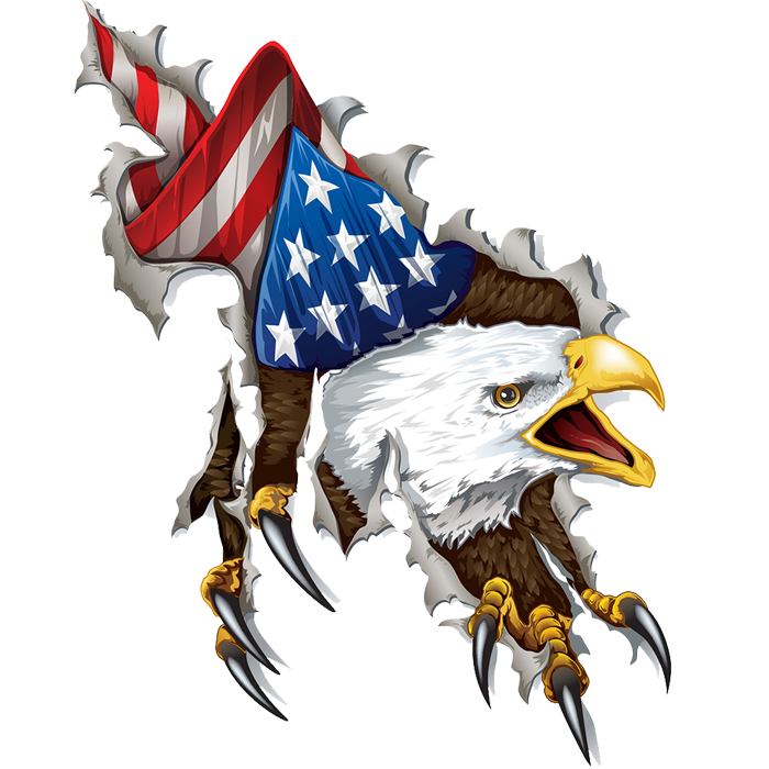 700x700 Ripped American Eagle Decals With Free Shipping!