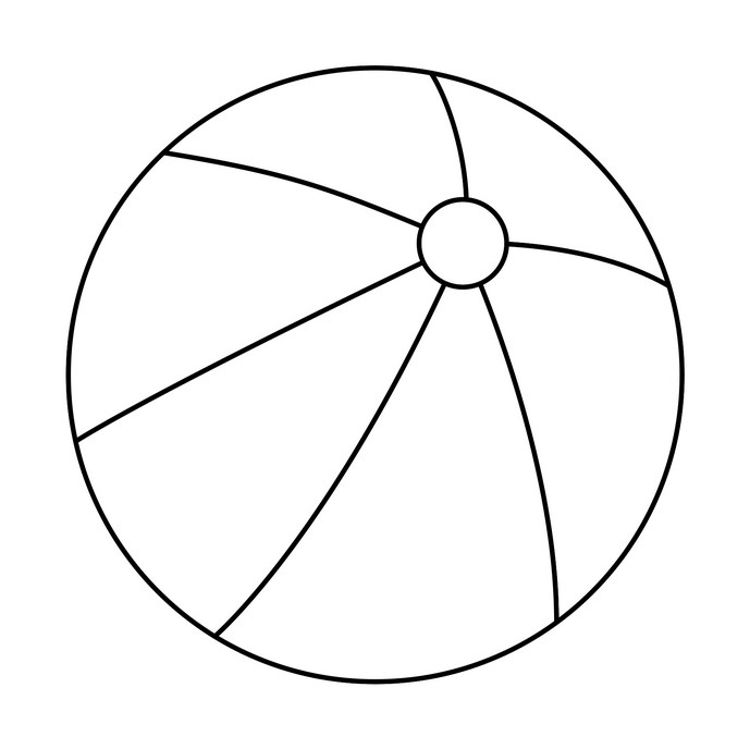 689x688 Beach Black And White Beach Ball Clipart Black And White Free