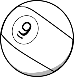 288x299 Billiard Ball Clipart Black And White