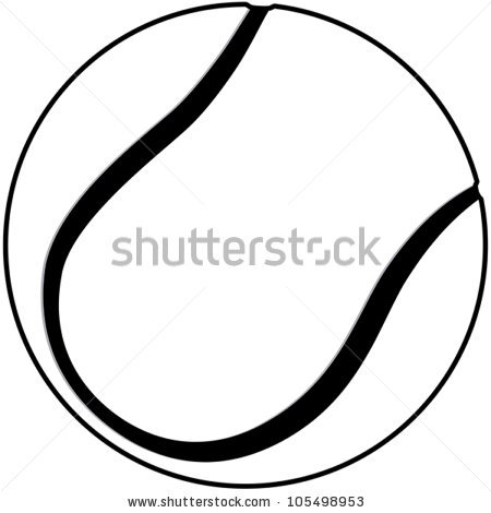450x470 Tennis Ball Clipart Black And White Clipart Panda