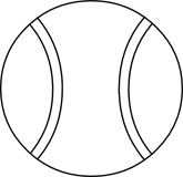 165x160 Tennis Ball Clipart Black And White