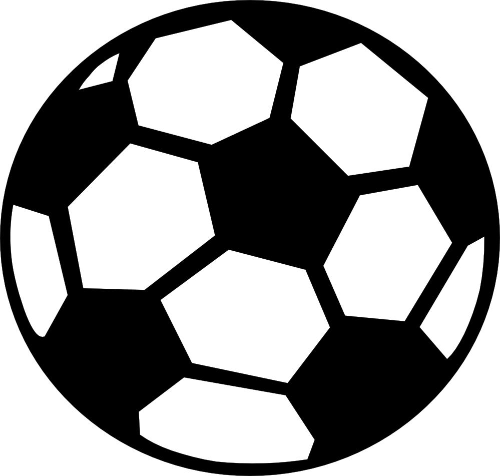 999x951 Soccer Ball Black White Clipart Panda