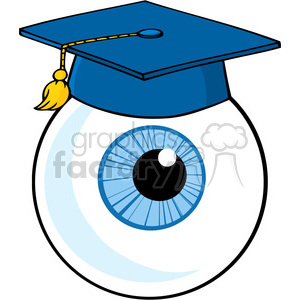 300x300 Royalty Free 12822 Rf Clipart Illustration Eye Ball Cartoon