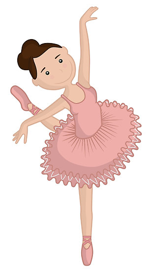 307x550 Cute Ballerina In Pink Tutu Sweet Ballet Dancer Clip Art