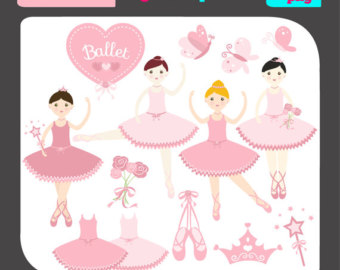 340x270 Silhouette Ballerina Clip Art Little Set Cliparts Cute Girls
