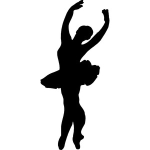 300x300 Ballerina Silhouette Clip Art