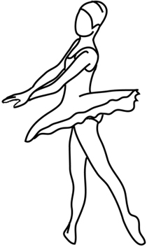 210x353 Ballerina Clipart Line Drawing