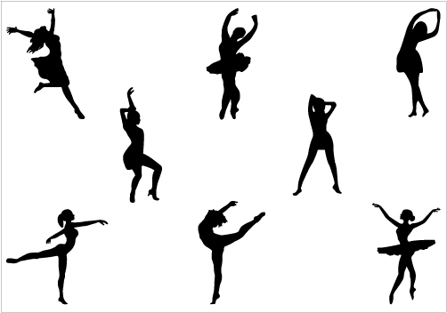 502x352 Dancer Silhouette Clip Art