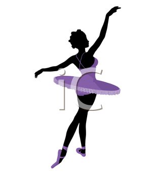 318x350 Picture Of A Silhouette Of A Ballet Dancer In A Vector Clip Art