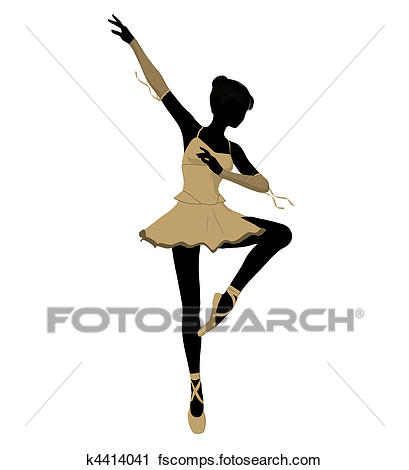 409x470 Clipart Of Ballerina Illustration Silhouette K4414041