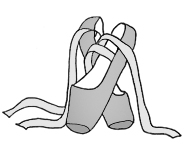 185x156 Ballet Shoes Clip Art Black And White