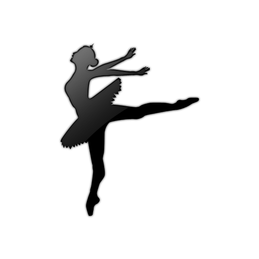 512x512 Black Ballerina Clipart