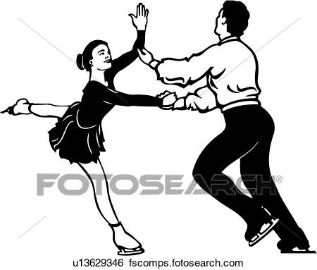 450x383 Clip Art Of Ice Dance U13629346