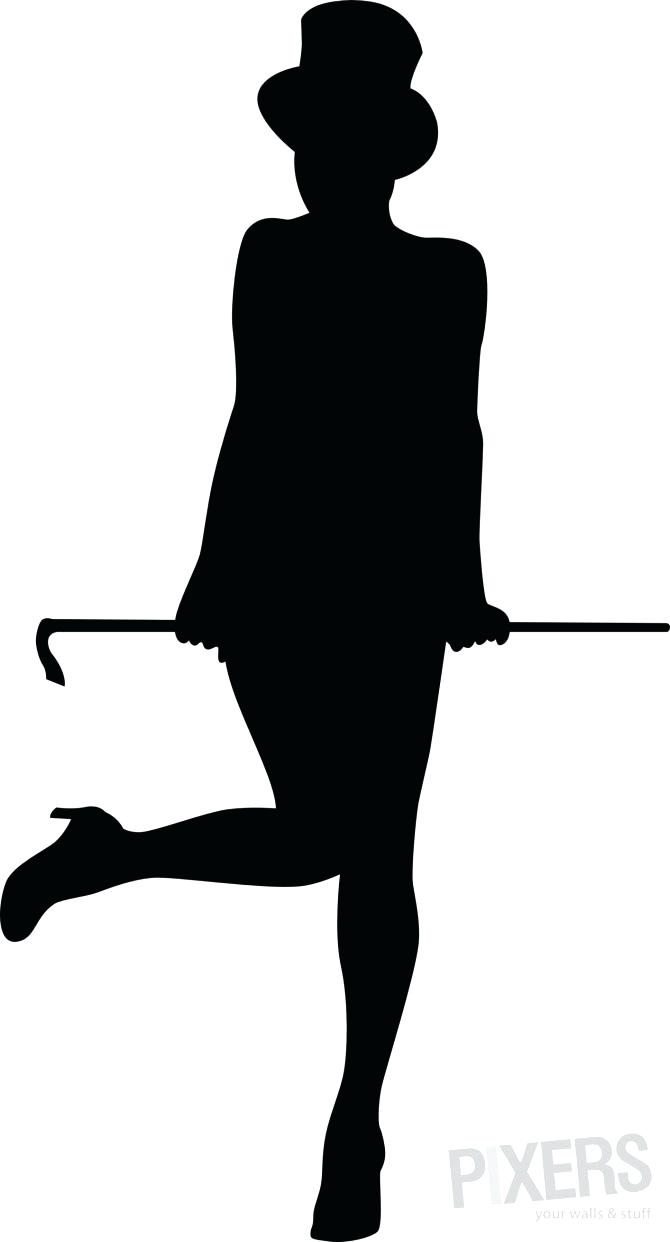 670x1242 Dancer Silhouette Wall Decals Wall Ideas Floral Silhouette Metal