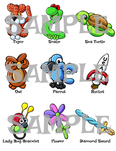 371x480 Balloon Animal Menu 6 Twister Sister Balloon Supplies