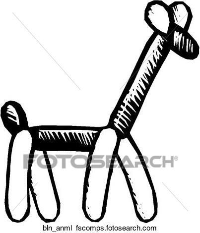 403x470 Clipart Of Balloon Animal Bln Anml