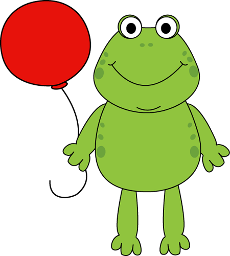 450x501 Frog With A Balloon Clip Art