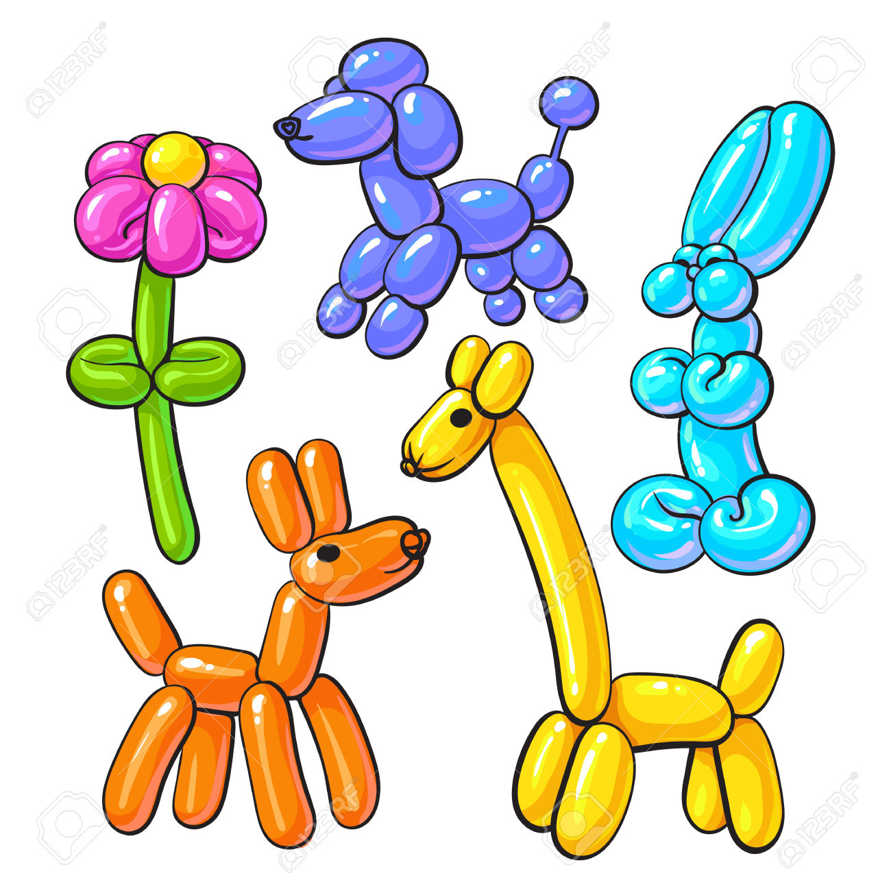 Balloon Animals Clipart | Free download on ClipArtMag