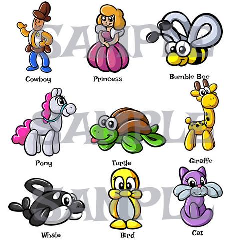 480x480 Balloon Animal Menu 2 Twister Sister Balloon Supplies