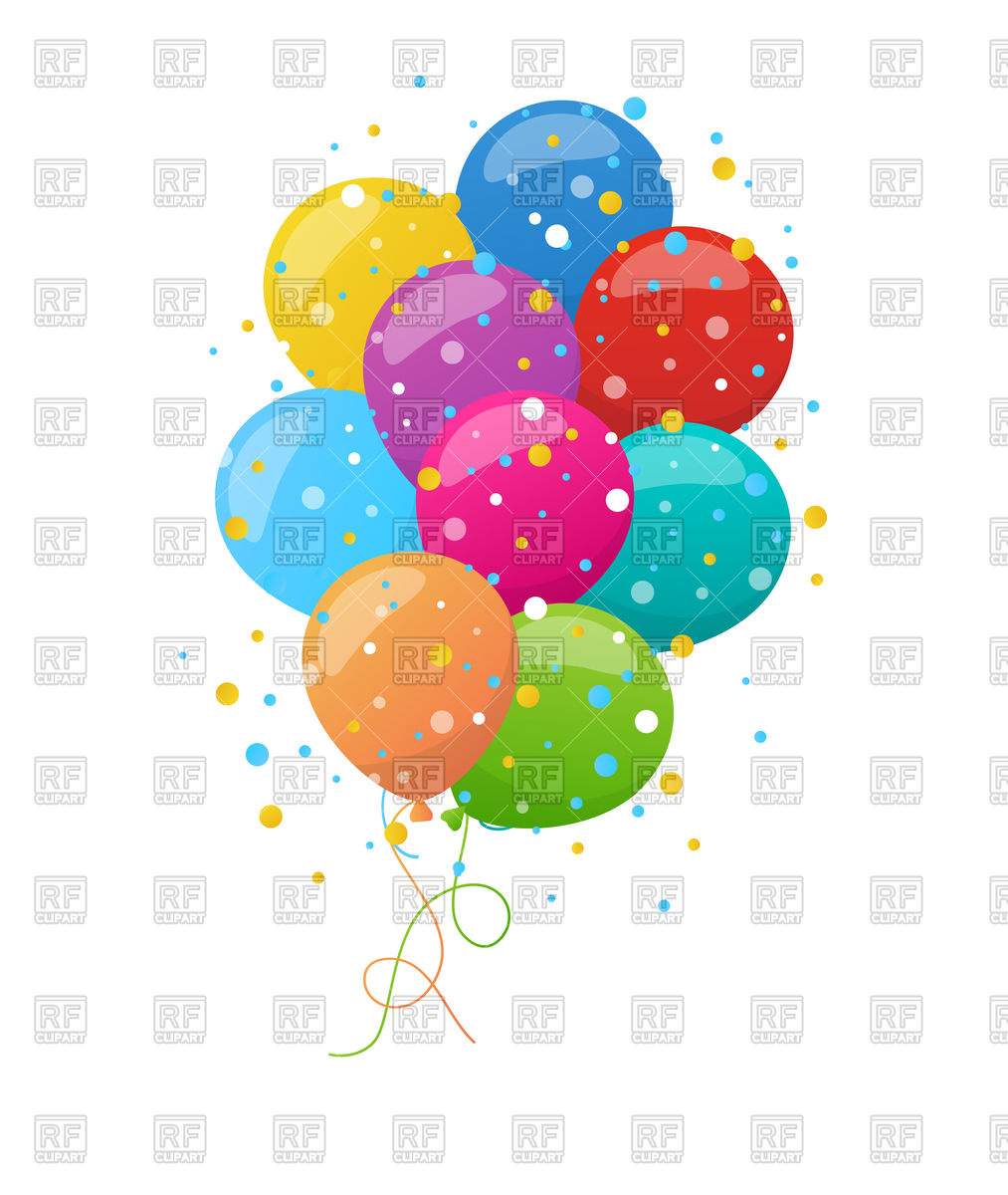 1013x1200 Holiday Background With Bunch Of Colorful Balloons Royalty Free