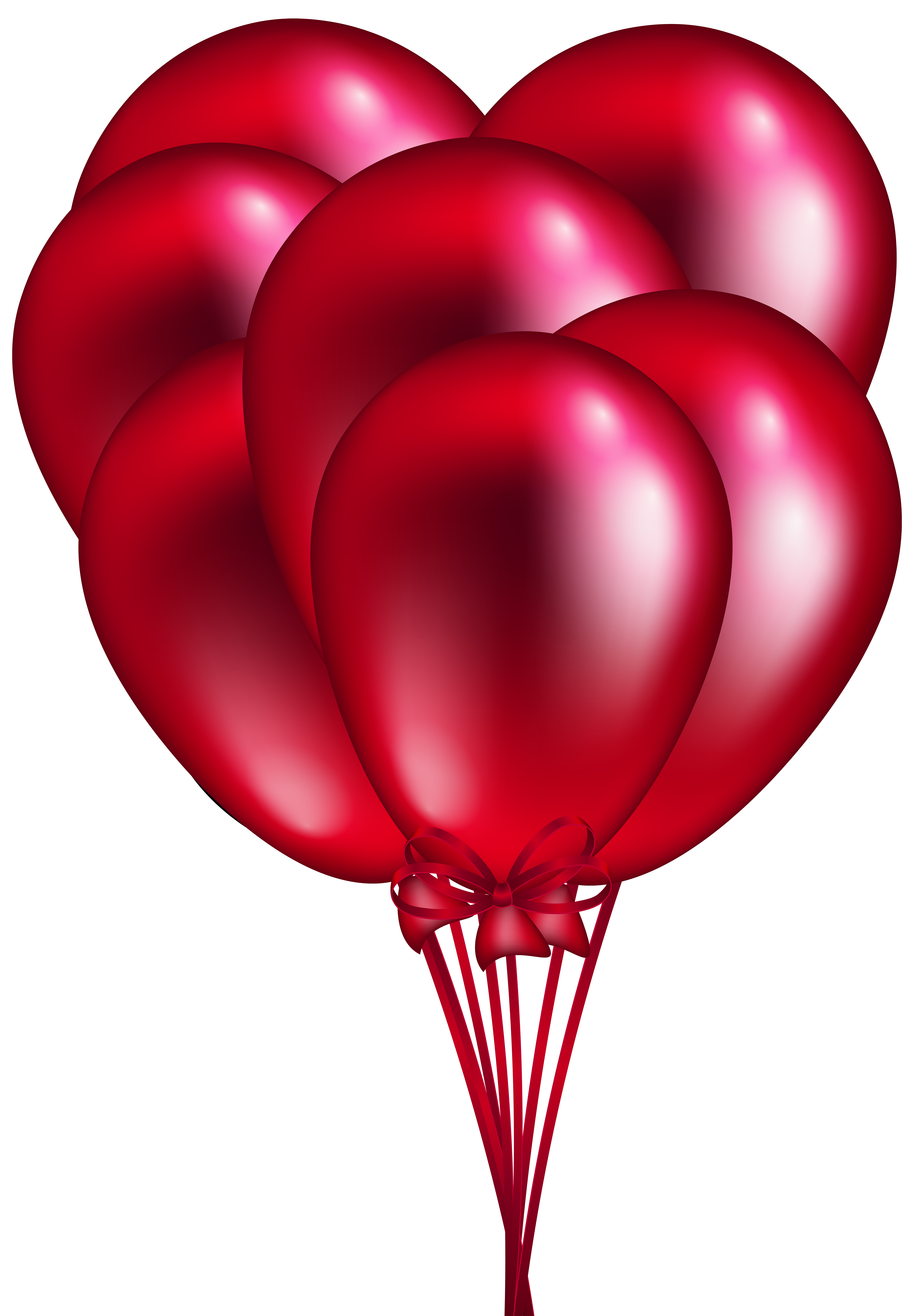 5558x8000 Red Balloon Bunch Png Clip Art