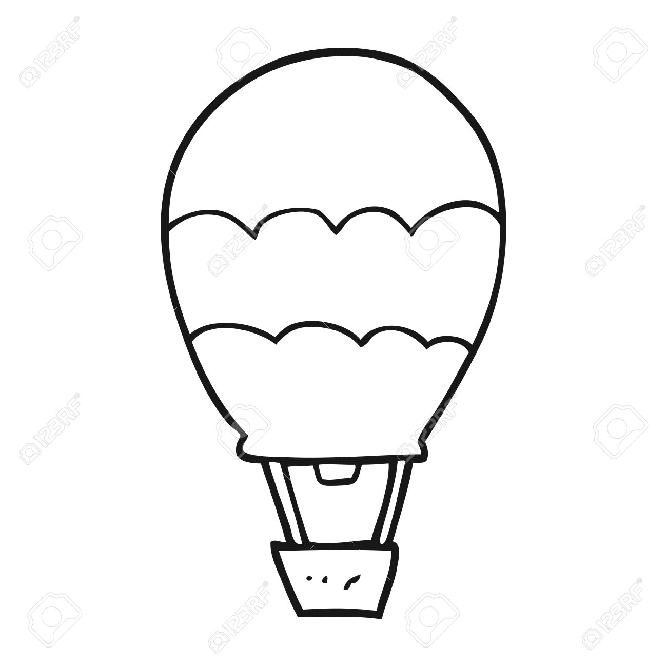 1300x1300 Drawn Balloon Black And White