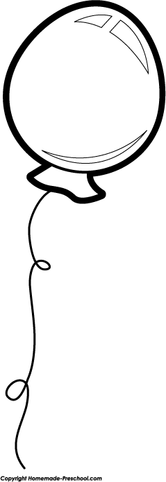 239x692 Balloon Black And White Clipart