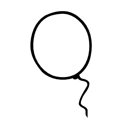 500x500 White Balloon With String. Clipart Panda