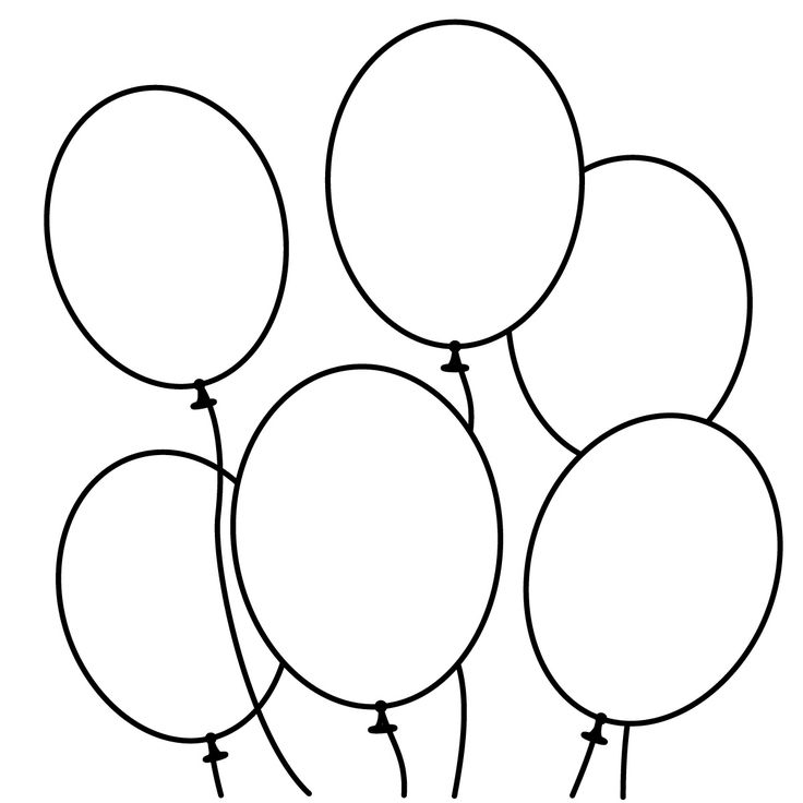 736x736 Balloons Clipart Black And White