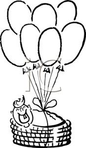 175x300 Hot Air Balloon Basket Clip Art Black And White Clipart Panda