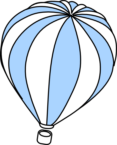 480x597 Hot Air Balloon Grey Clip Art