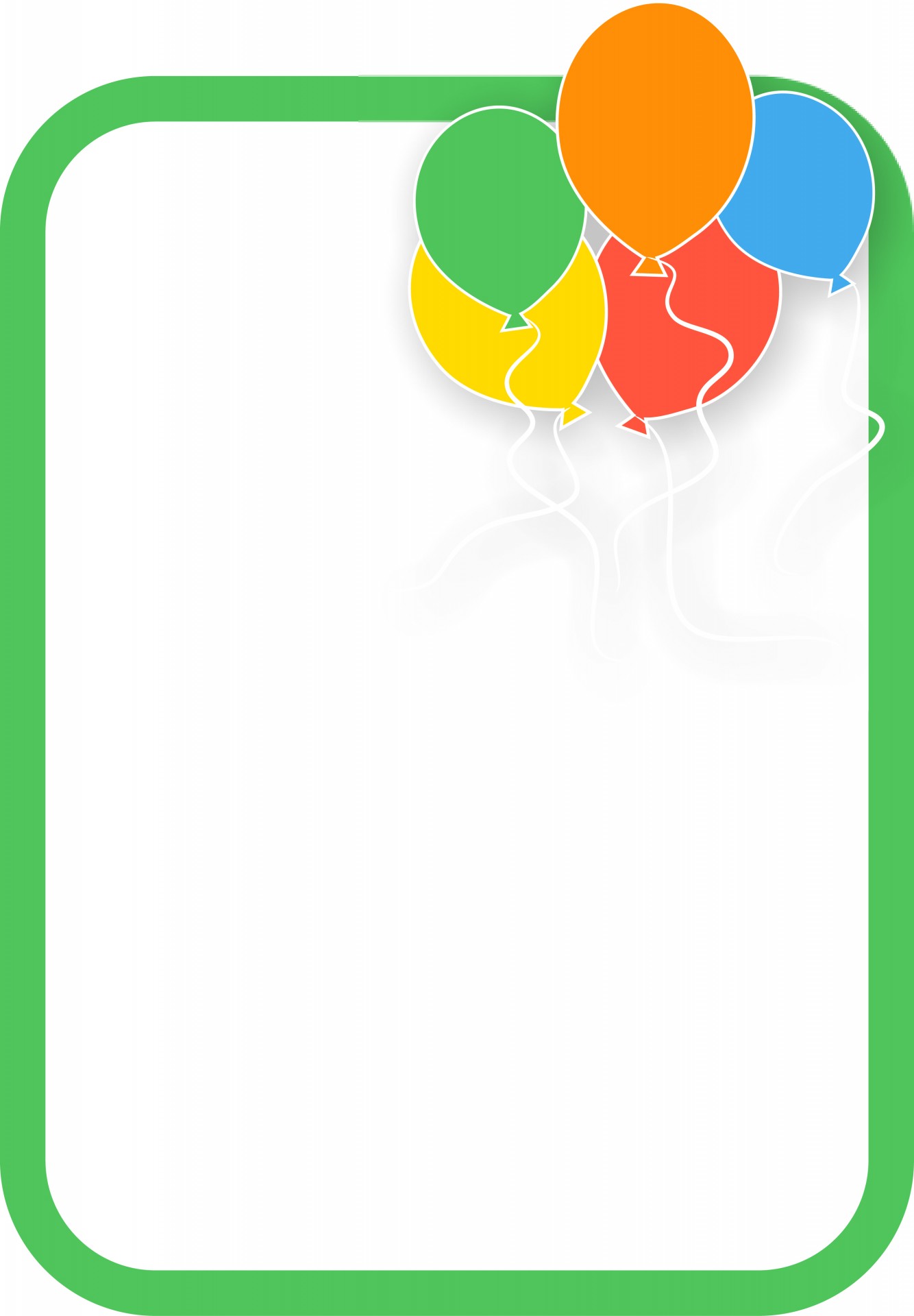 1334x1920 Balloon Border Free Stock Photo