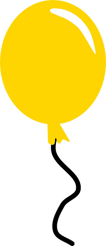 345x800 Balloon Clipart Yellow
