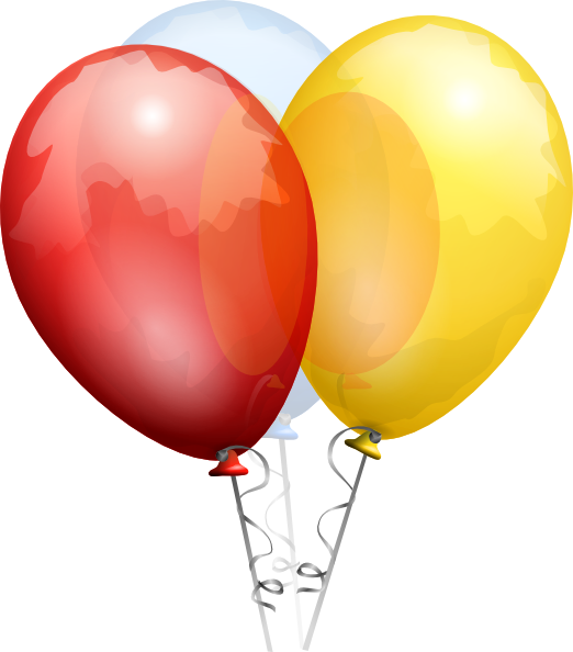 522x594 Birthday Balloons Clip Art