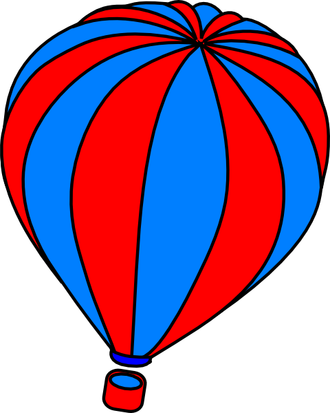 480x600 Hot Air Balloon Grey Clip Art