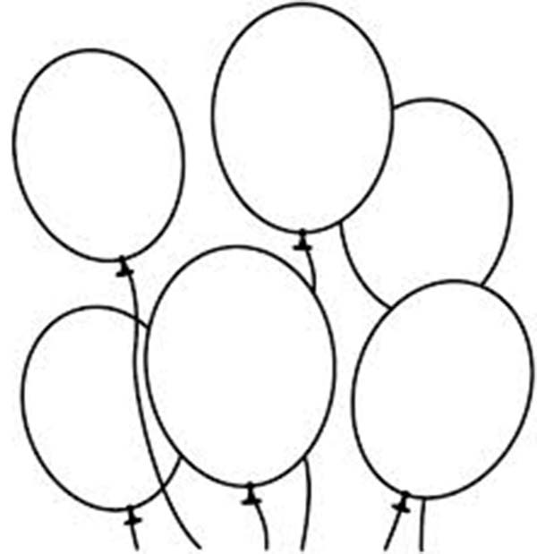 600x619 Drawn Balloon Line Drawing
